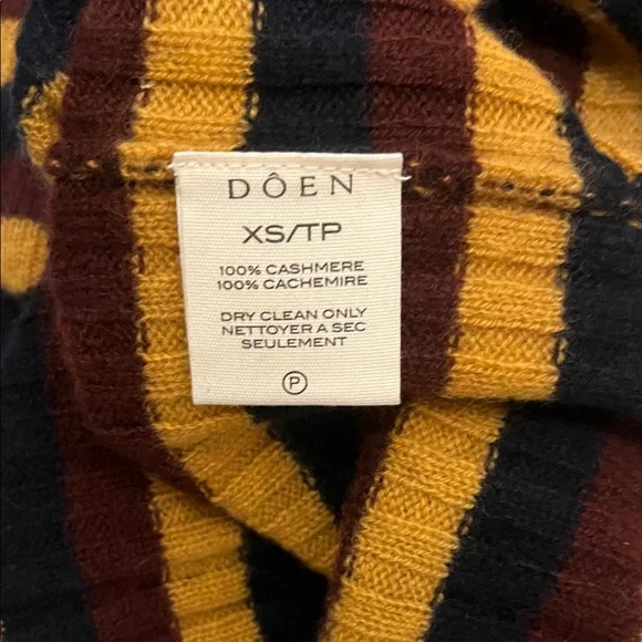 DÔEN Hyeres Cashmere Sweater in Carrington Stripe - Picture 4 of 10